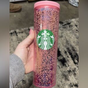 Starbucks Pink Glitter Tumbler with Lid